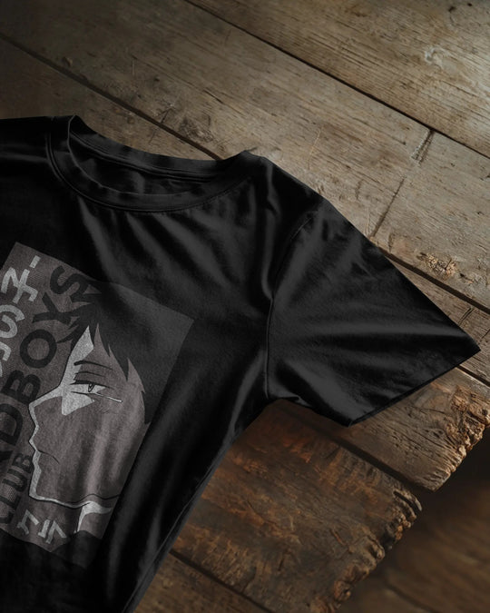 Sad Boys Club – Monochrome Anime Mood T-Shirt