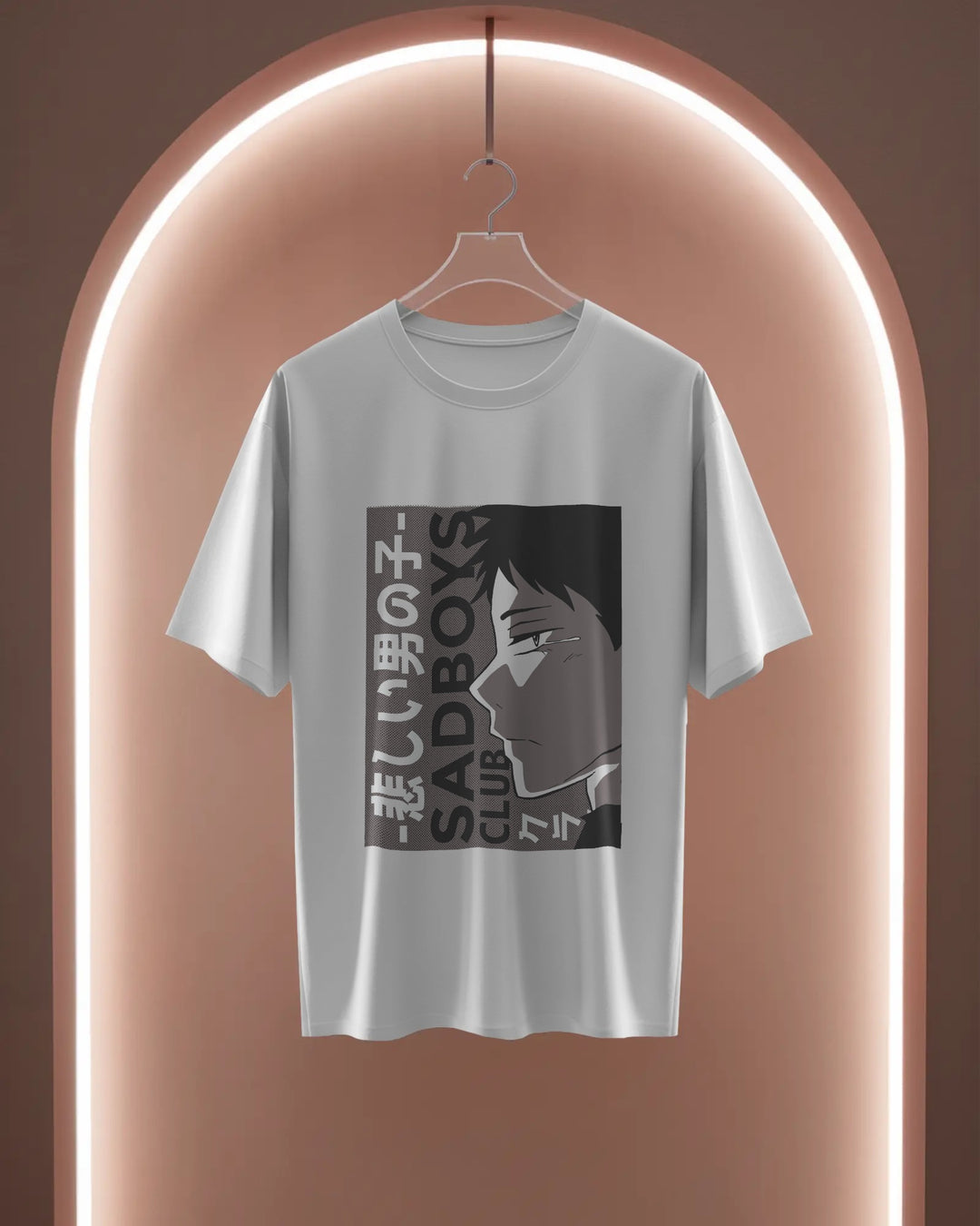 Sad Boys Club – Monochrome Anime Mood T-Shirt